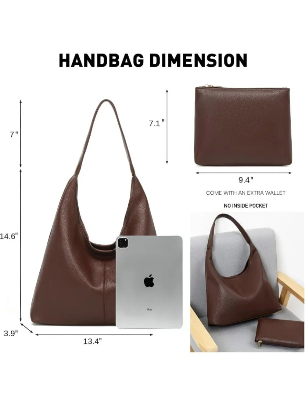 Soft Slouchy Hobo Bag for Women | Stylish PU Leather Tote for Work & Travel